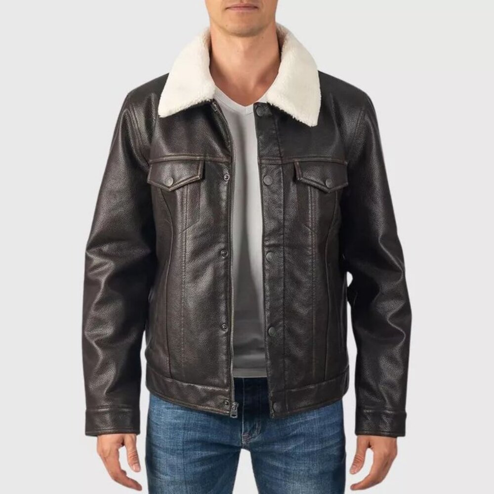 Alpine Swiss Aaron Men’s Fitted Trucker Jacket